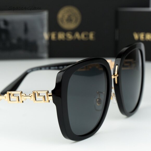 Versace Women Sunglasses Black Grey Butterfly VE4407D GB1/87 NEW AUTHENTIC main image 4